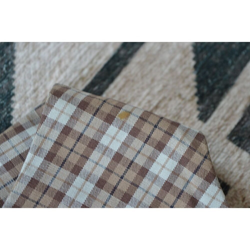 Vintage 60s Patty Woodard Brown Plaid Belted Skirt Set Juniors Size Small Coquet - Picture 10 of 16